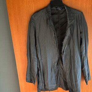 Baci Black Frayed Open Jacket